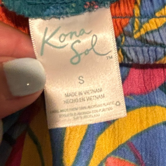 Women's Kona Sol Hawaiian Beaxh Cover Up Wide Leg Pants - Size Small NWOT - Picture 10 of 12